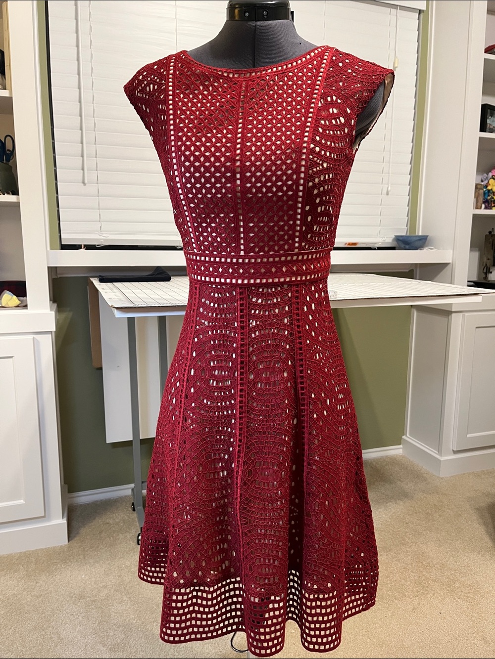 ANTONIO MELANI red/cream dress